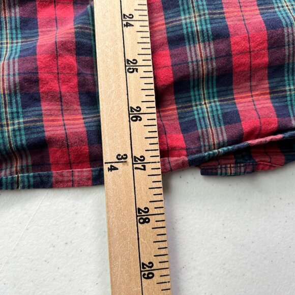 J.Crew Long Sleeve Button-Down Shirt Mens Medium Plaid Red Blue Cotton - Picture 6 of 6